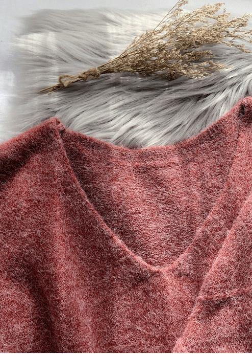 ハイネック レッド セーター レディース ゆったり 厚手 秋冬 キャミソール ウールワンピース 2点セット