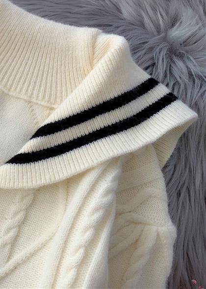 ハイネック パッチワーク ニットワンピース 秋向け プラスサイズ対応 ベージュ デイリー セータードレス